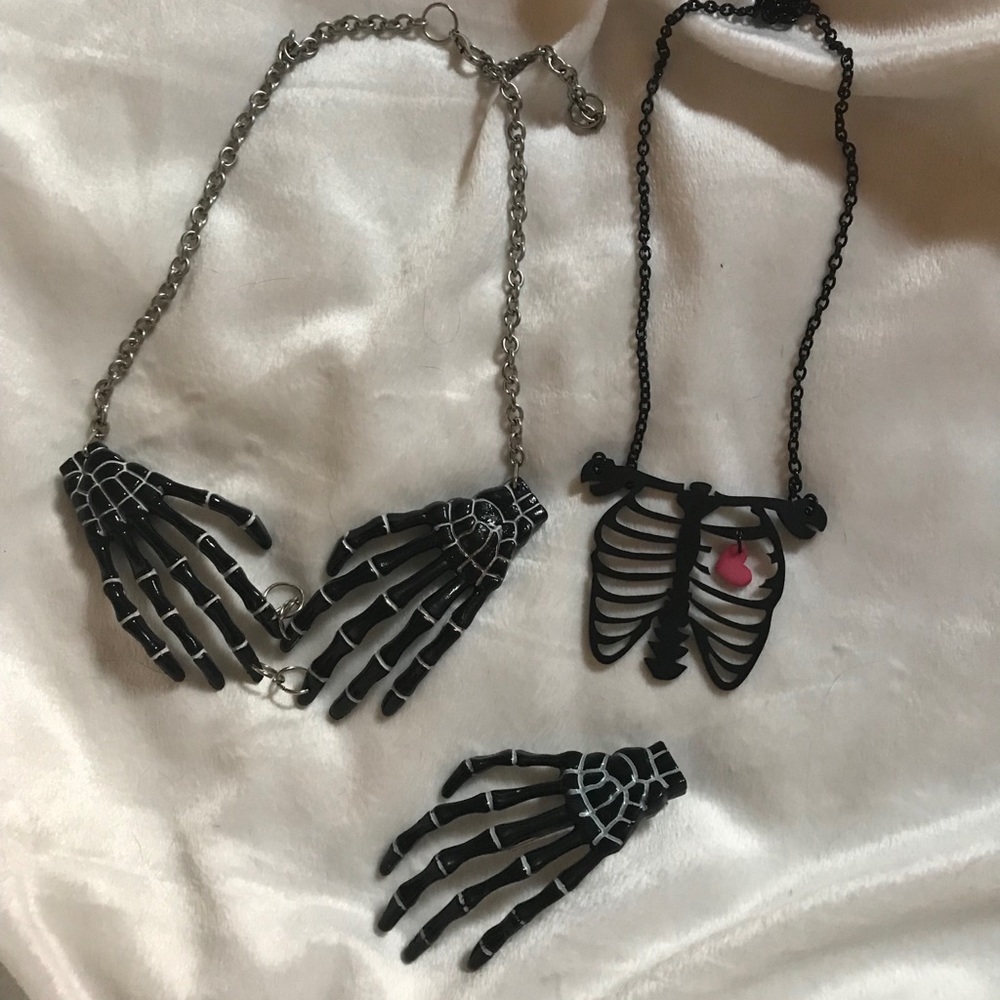Halloween skeleton jewelry set